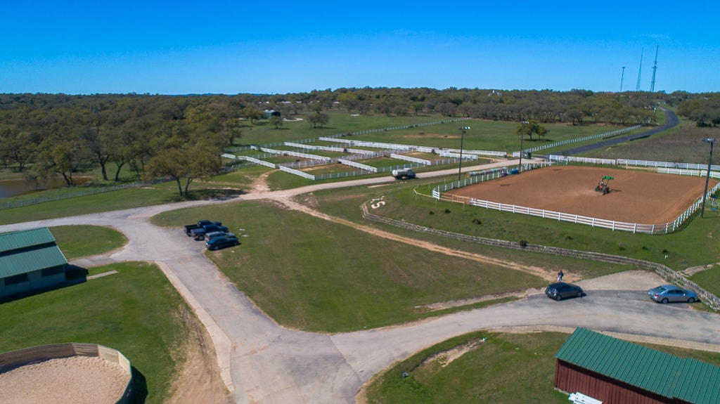 Aerial view of the riding rings