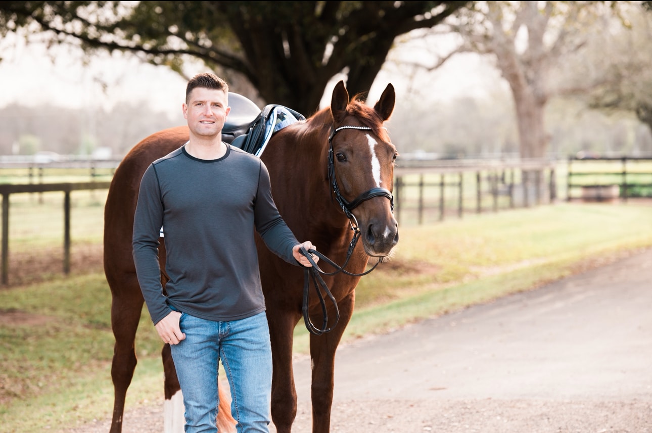 David Reichert with a horse